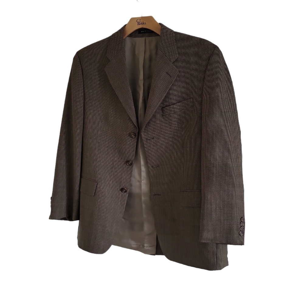 Vintage Y2K Lauren Ralph Lauren men's plaid pure new wool blazer jacket, 40R